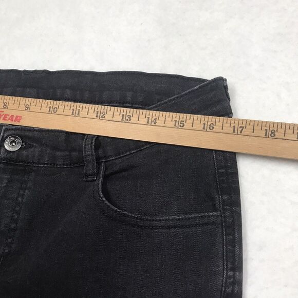 KUHL Black Jeans Women 14 Reg (33x30) Taper Stretch Denim Dark Academia Goth - Picture 10 of 16